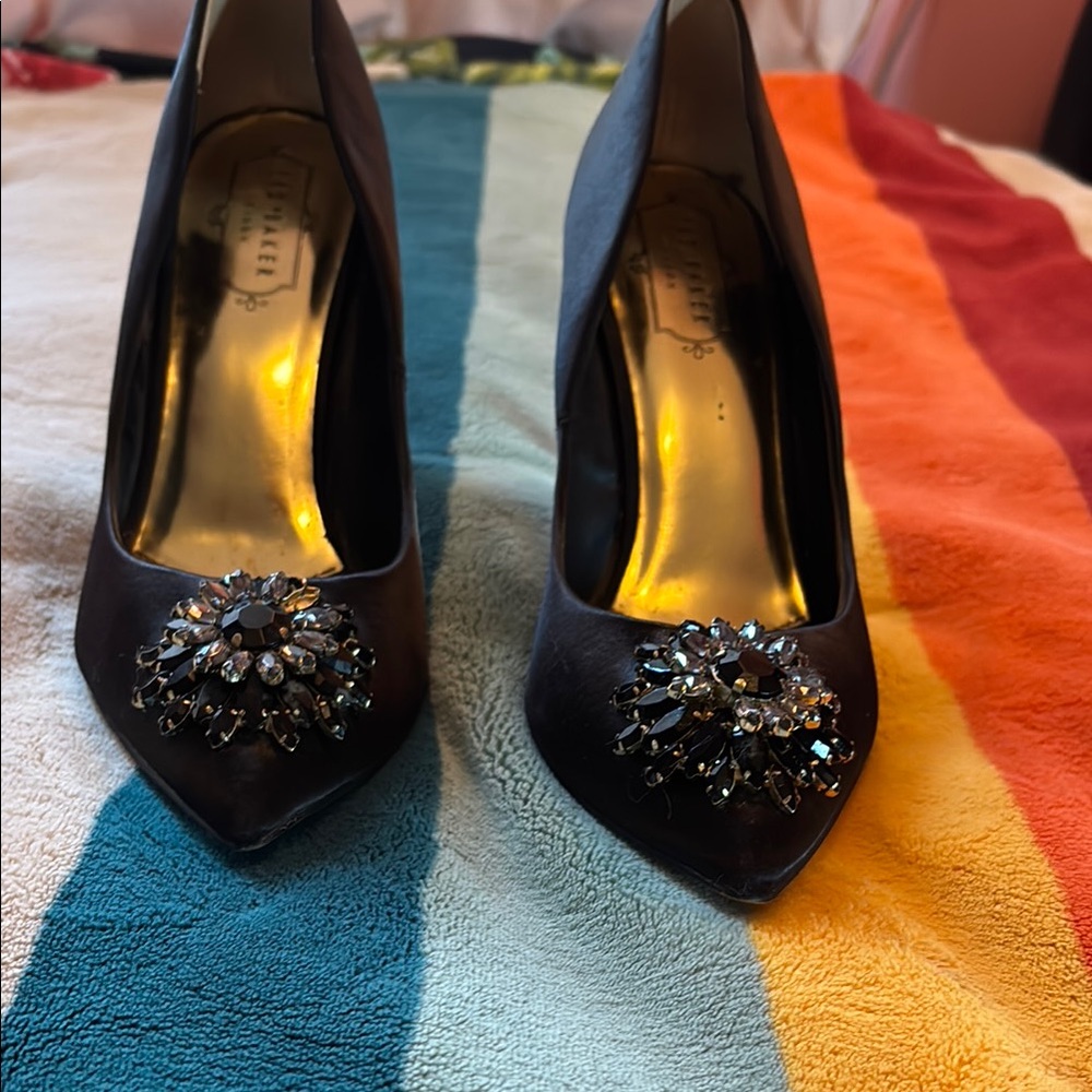 Ted Baker London Black Patent Leather Stiletto Heels